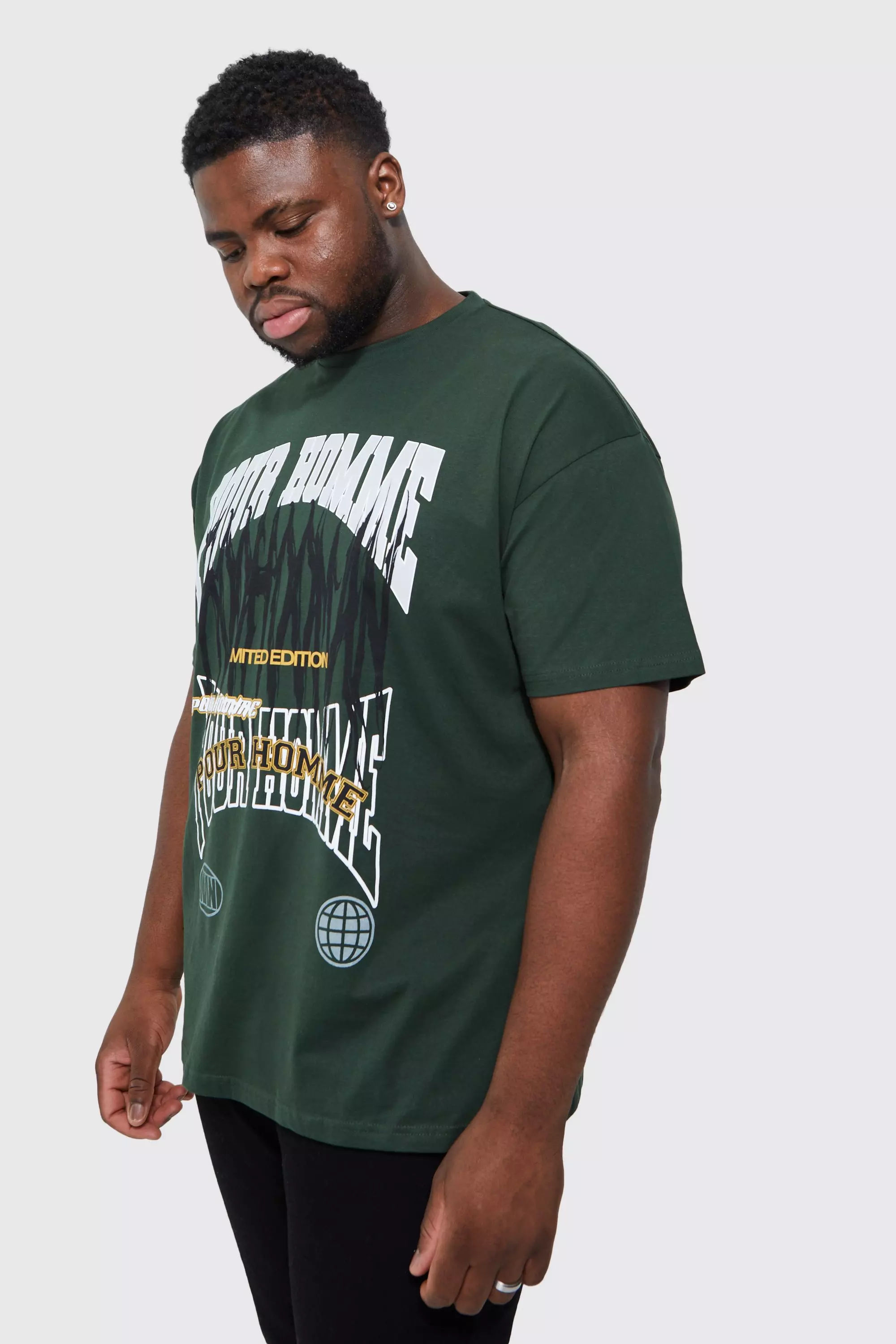 Black & deals green graphic tee